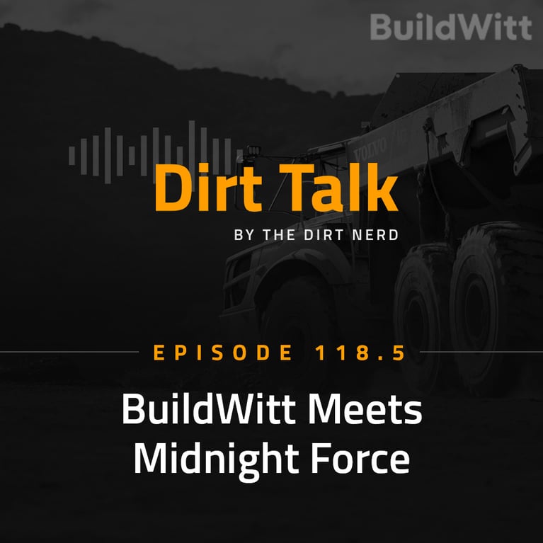 dirt talk by the dirt nerd text with volvo truck in background