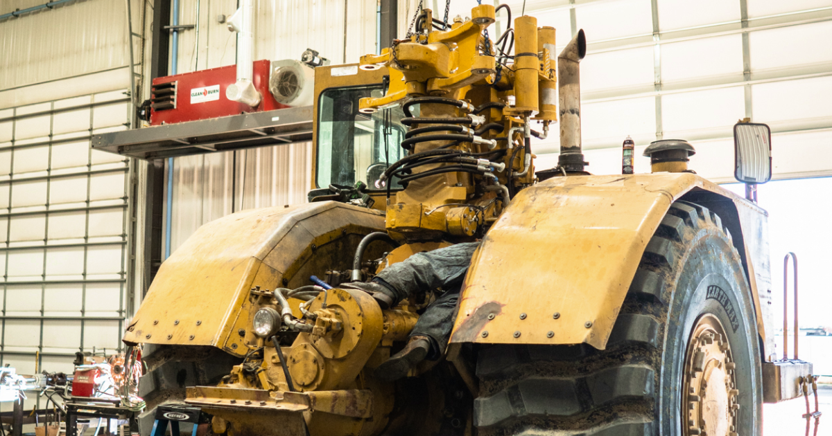 Machine in a repair shop