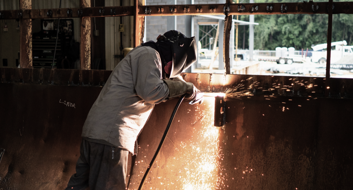 Welder at work