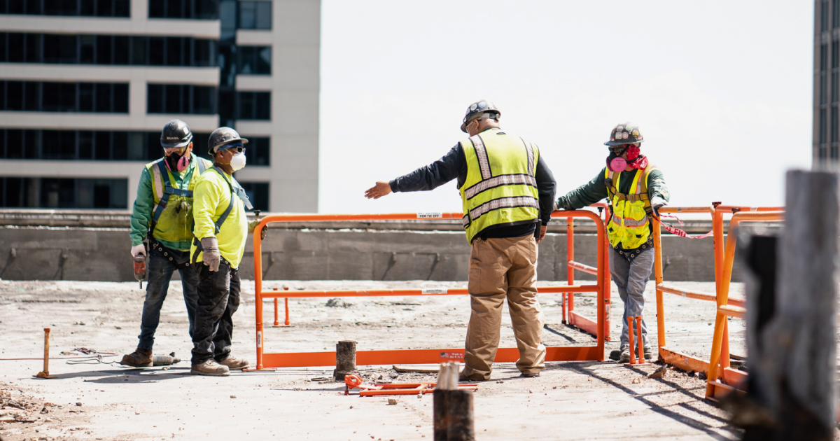 Field supervisor giving his crew instructions